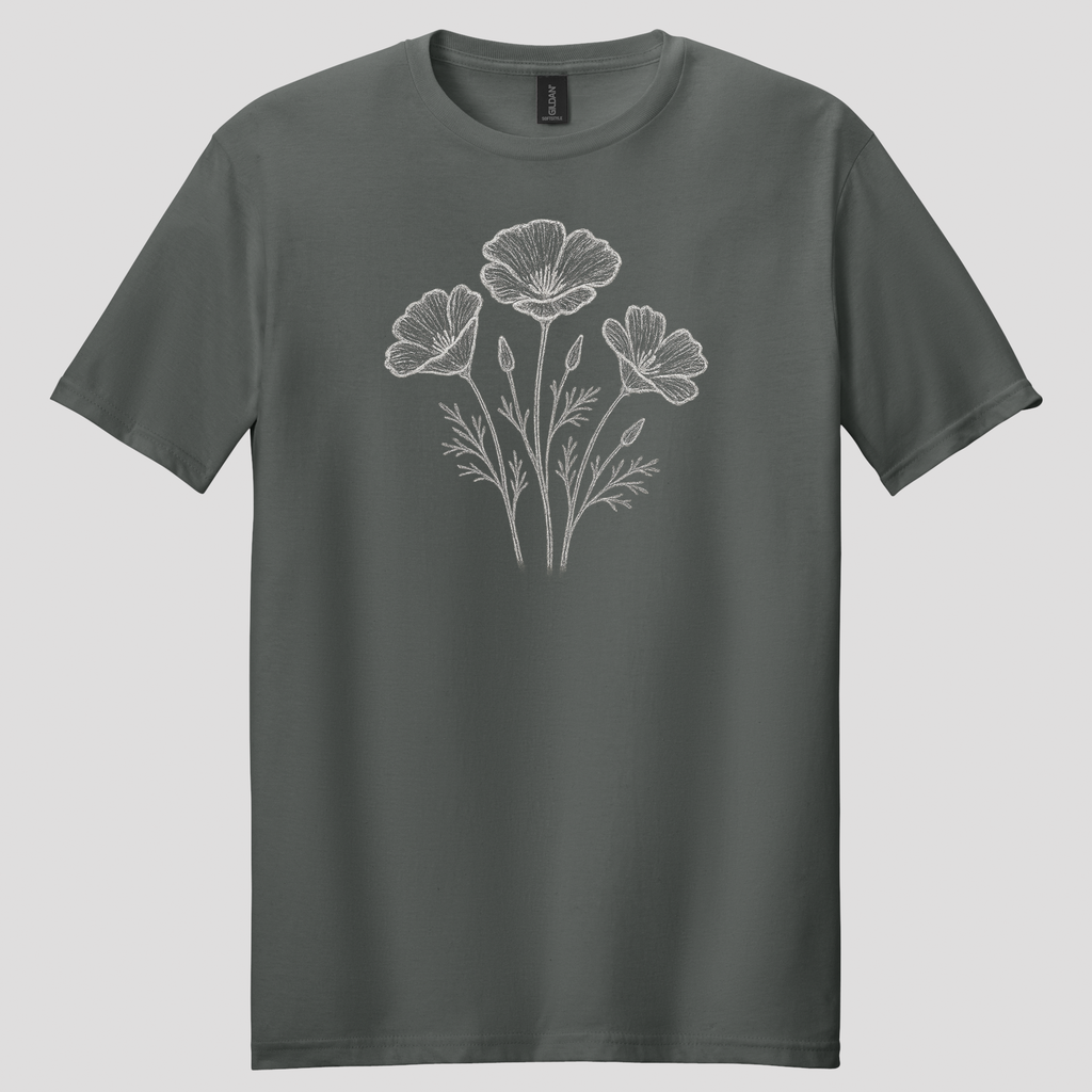 Poppies Sketch T-Shirt