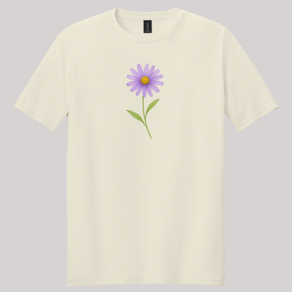 Purple Aster Wildflower T-shirt