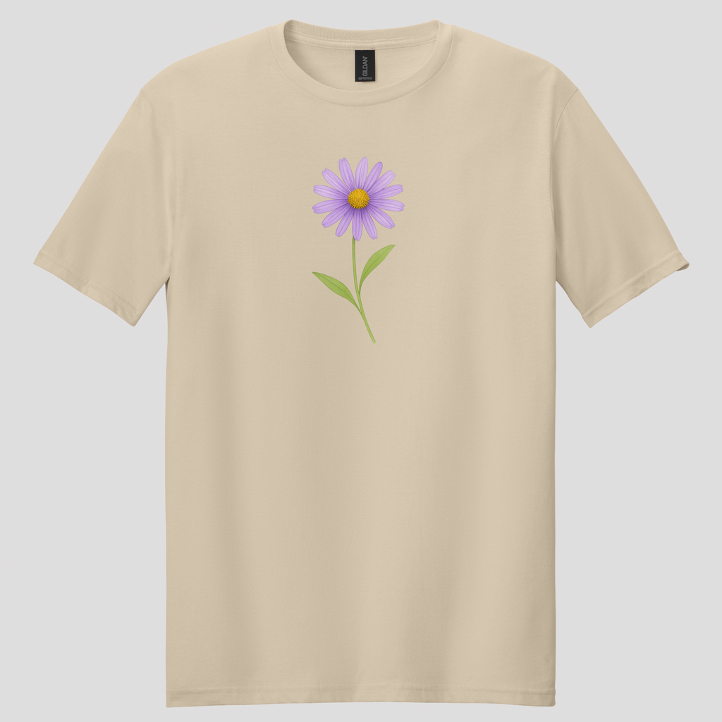 Purple Aster Wildflower T-shirt